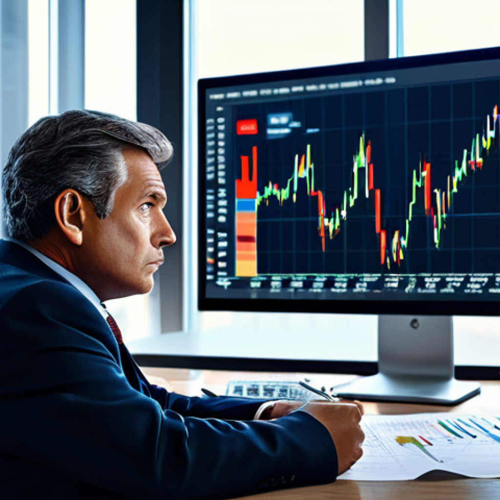 The Investor's Dilemma**
"A seasoned investor, fully clothed in professional attire, sitting at a modern desk cluttered with financial reports and charts. His expression is thoughtful, with a hint of concern in his eyes. In the background, a stylized representation of a stock market graph fluctuating dramatically. The scene is lit with soft, neutral light, highlighting the tension between rational analysis and gut feeling. Safe for work, appropriate content, perfect anatomy, natural proportions, professional, modest clothing."
**