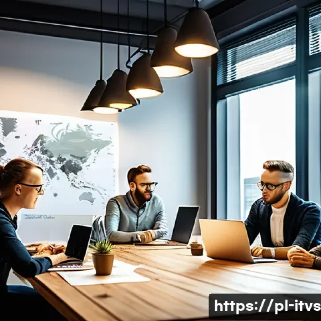 벤처 캐피탈 투자와 기업 혁신의 상관관계 - A modern Polish startup office environment with a diverse team of young entrepreneurs brainstorming ...
