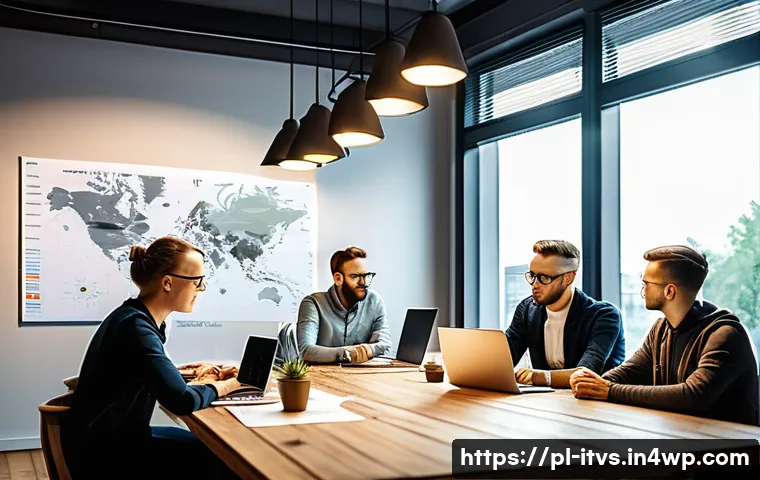 벤처 캐피탈 투자와 기업 혁신의 상관관계 - A modern Polish startup office environment with a diverse team of young entrepreneurs brainstorming ...
