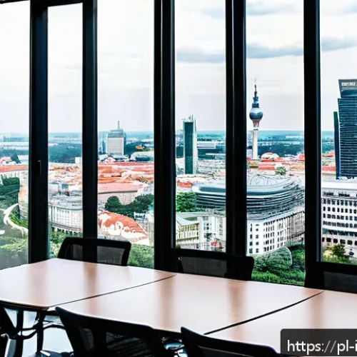 Home 33 벤처 캐피탈 투자와 글로벌화 전략 - A modern co-working space in Warsaw filled with diverse startup founders and venture capital investo...