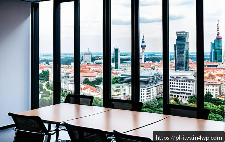 벤처 캐피탈 투자와 글로벌화 전략 - A modern co-working space in Warsaw filled with diverse startup founders and venture capital investo...