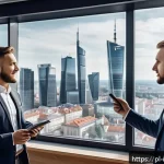 Home 20 벤처 캐피탈 투자에서의 출구 전략 분석 - A modern Polish startup office scene showing a diverse group of young professionals discussing ventu...