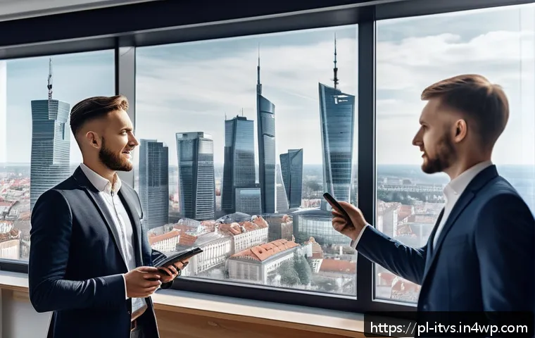 벤처 캐피탈 투자에서의 출구 전략 분석 - A modern Polish startup office scene showing a diverse group of young professionals discussing ventu...