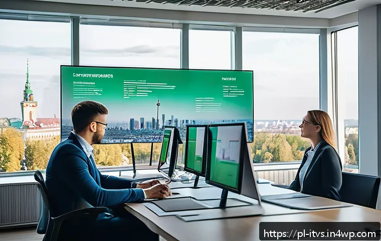벤처 캐피탈 투자에서의 자산 관리 전략 - A modern office setting in Warsaw, Poland, showcasing a diverse group of business professionals in s...